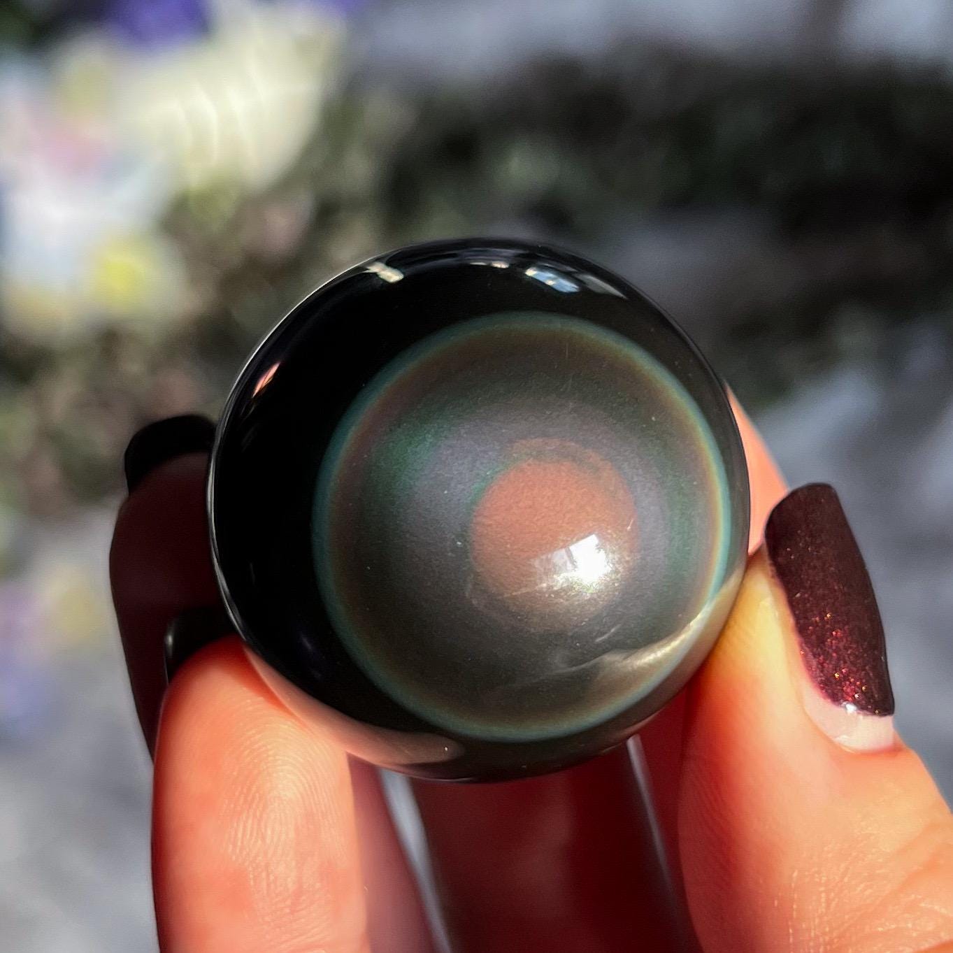 Rainbow Obsidian Sphere