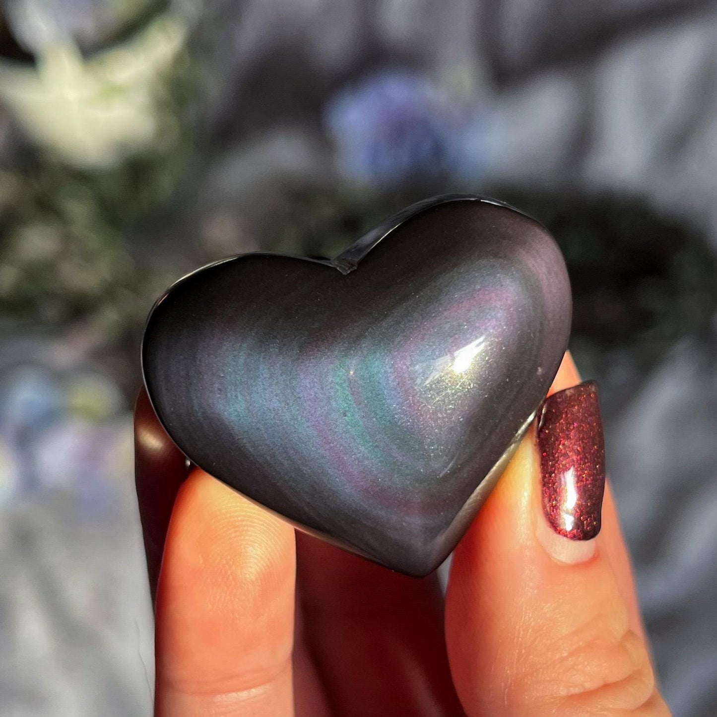 Rainbow Obsidian Hearts