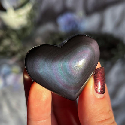 Rainbow Obsidian Hearts