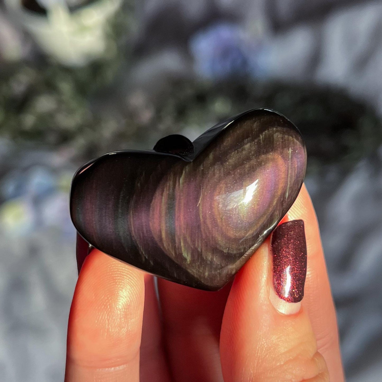 Rainbow Obsidian Hearts