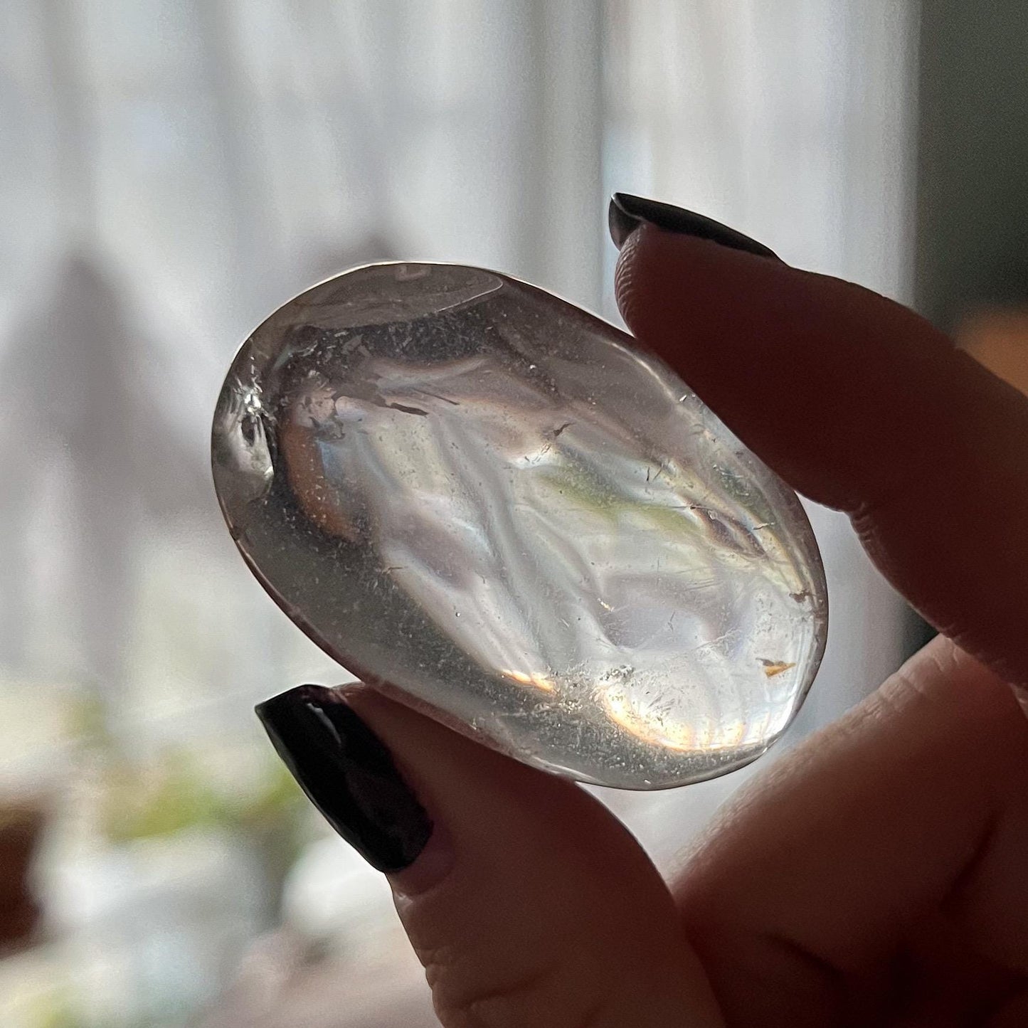 Clear Quartz Palm Stones