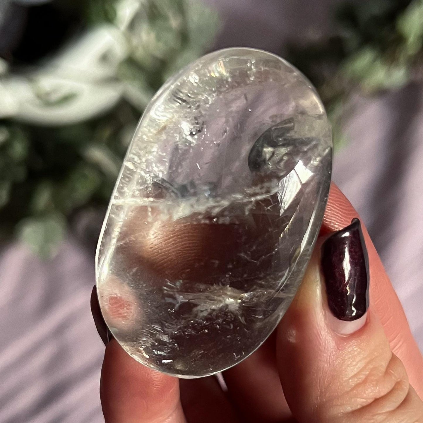 Clear Quartz Palm Stones