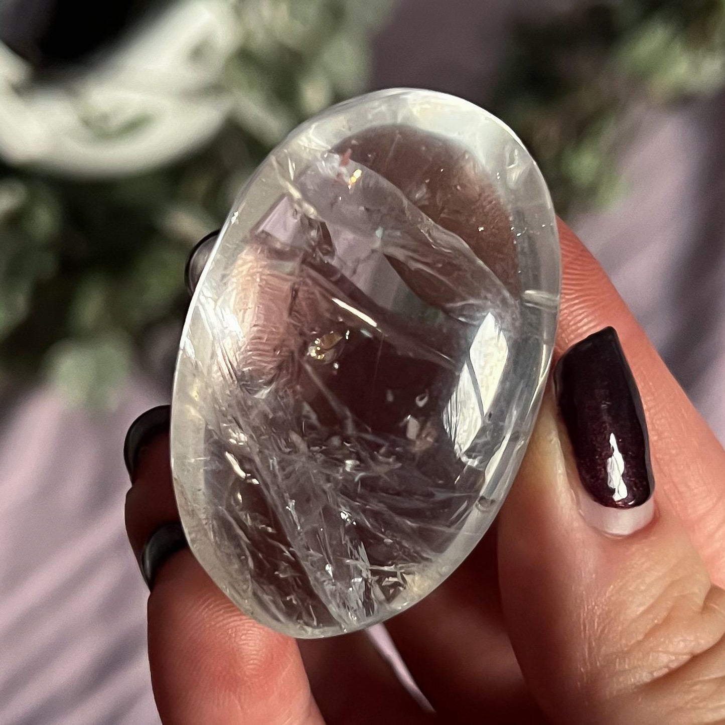 Clear Quartz Palm Stones