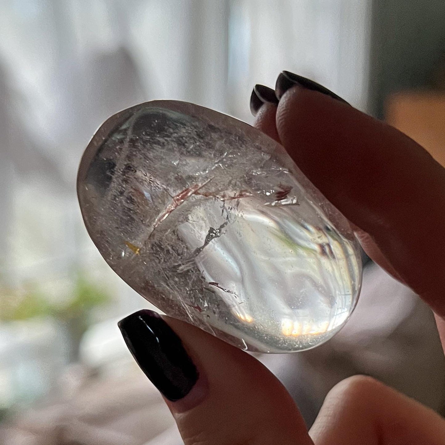 Clear Quartz Palm Stones