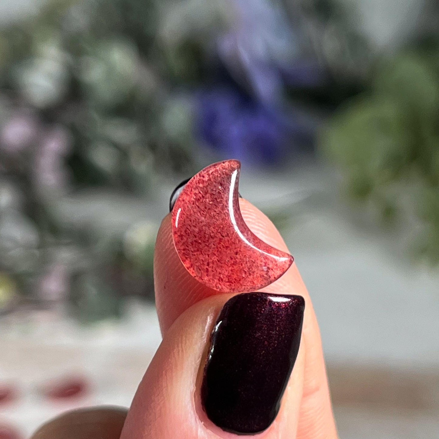Red Tanzberry Quartz Moons