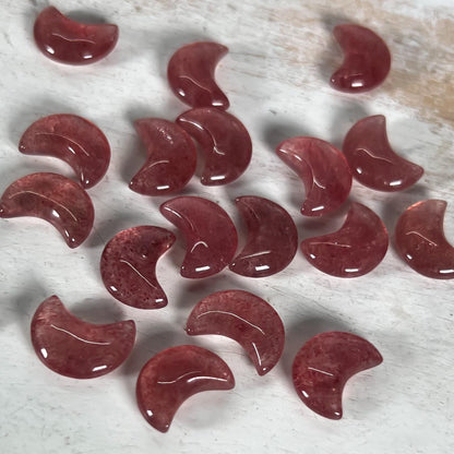 Red Tanzberry Quartz Moons