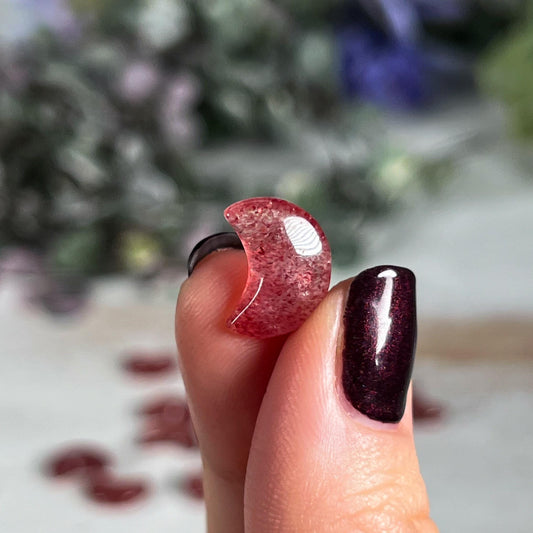 Red Tanzberry Quartz Moons