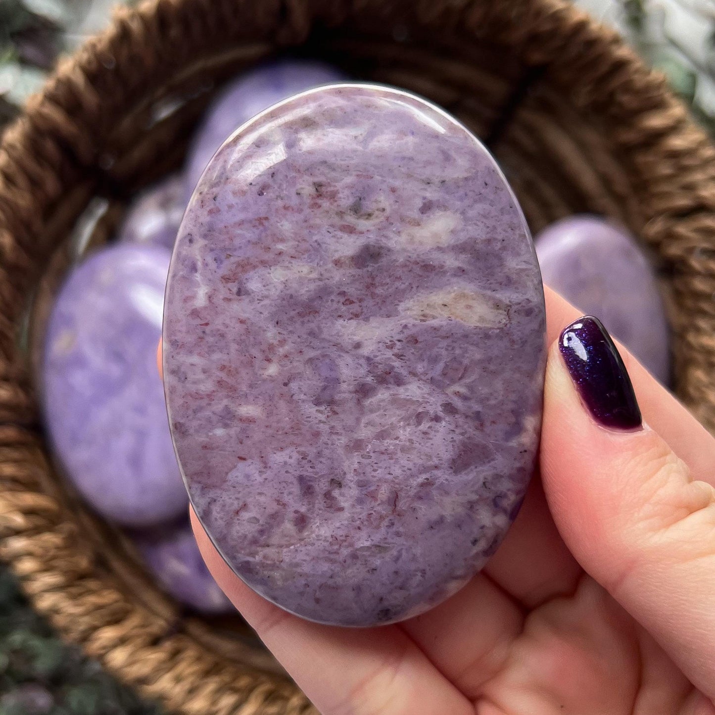 Lavender Jade Palm Stones