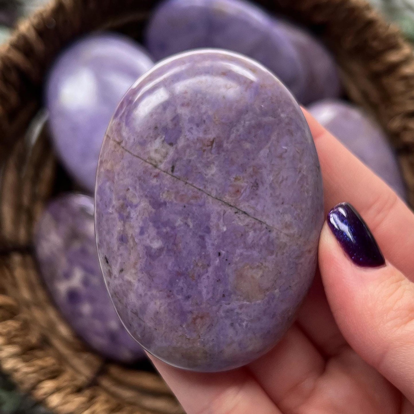 Lavender Jade Palm Stones