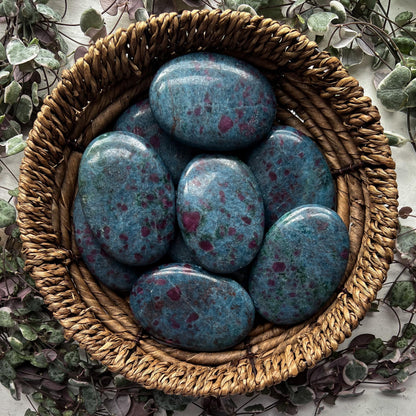 Ruby Kyanite Palm Stones