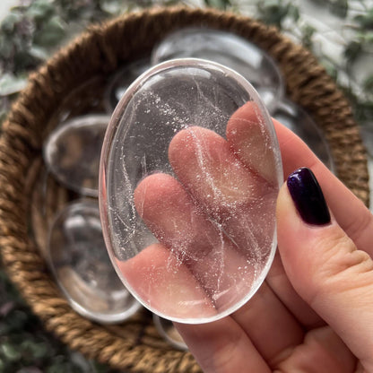 Himalayan Clear Quartz Palm Stone