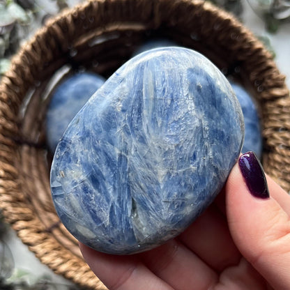Blue Kyanite Palm Stones