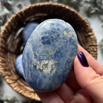 Blue Kyanite Palm Stones