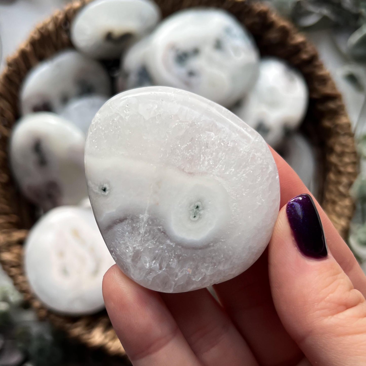 Solar Quartz Palm Stones