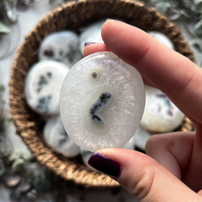 Solar Quartz Palm Stones