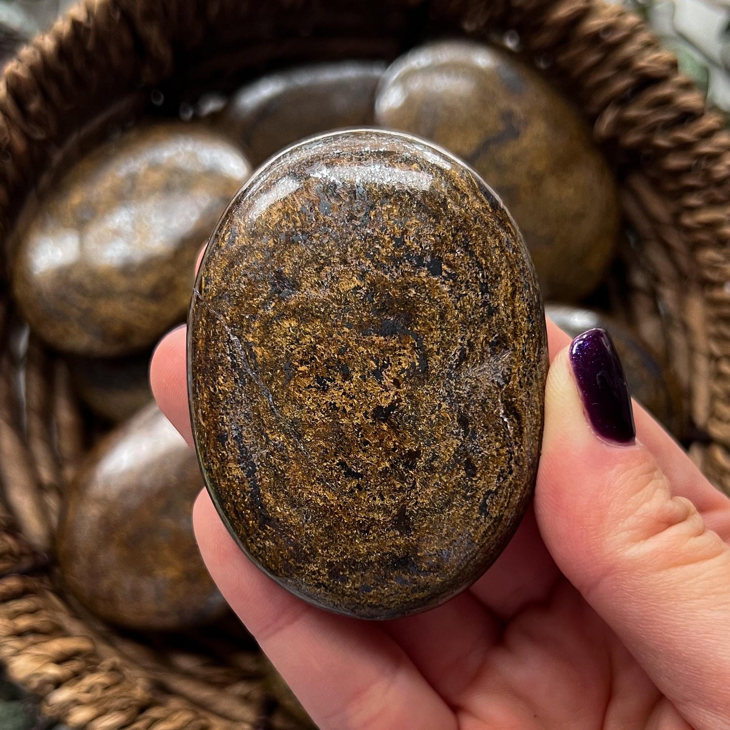 Bronzite Palm Stones