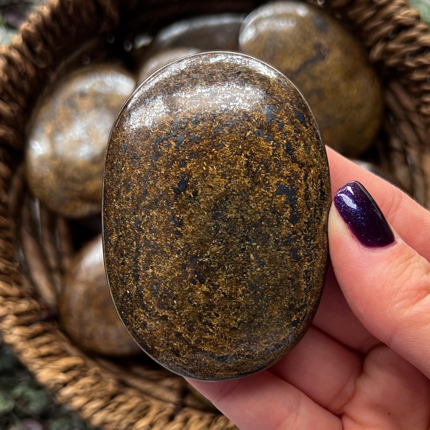 Bronzite Palm Stones