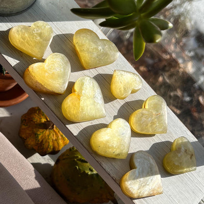 Yellow Muscovite Hearts