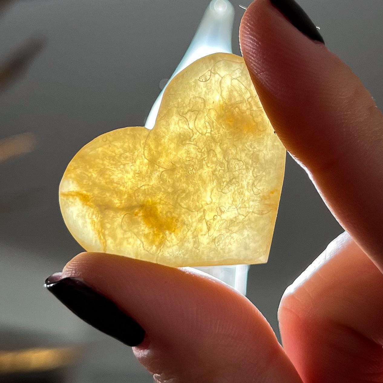 Yellow Muscovite Hearts