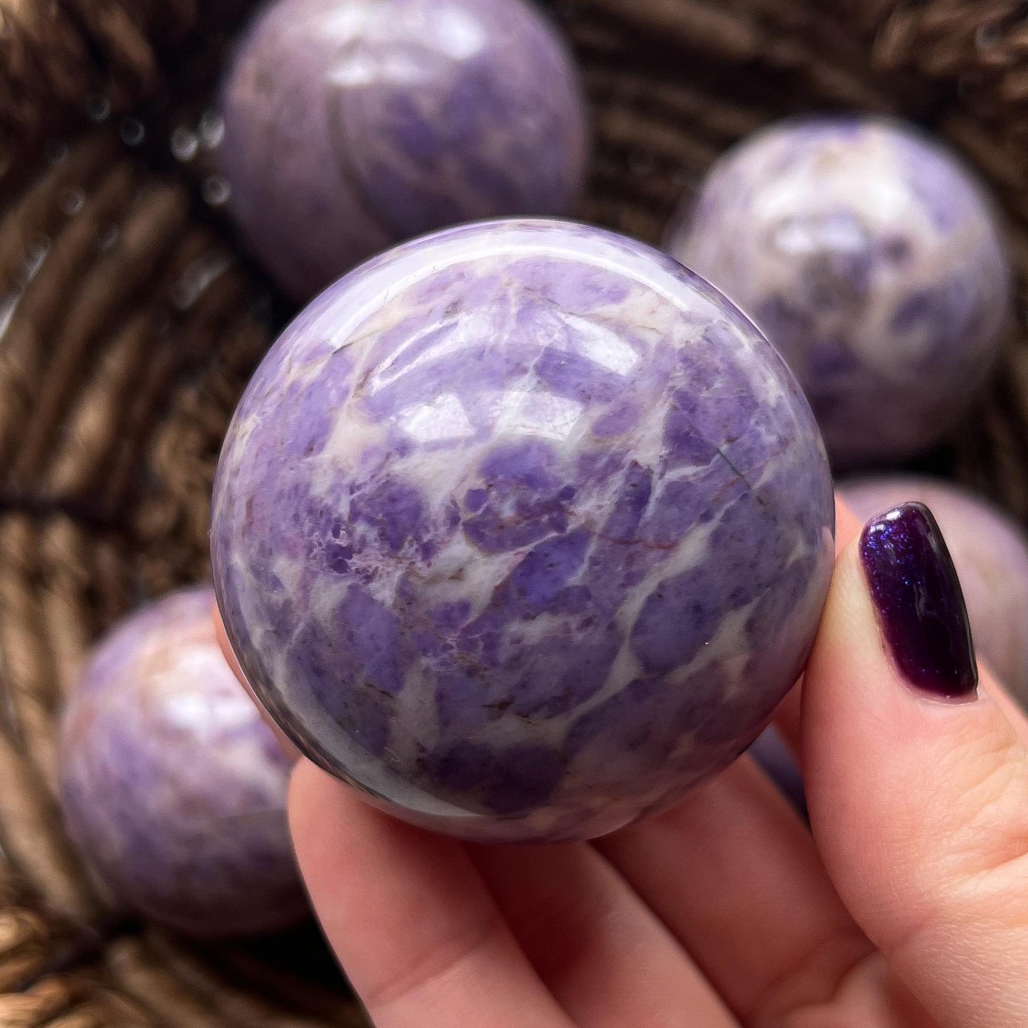 Lavender Turkish Jade Sphere