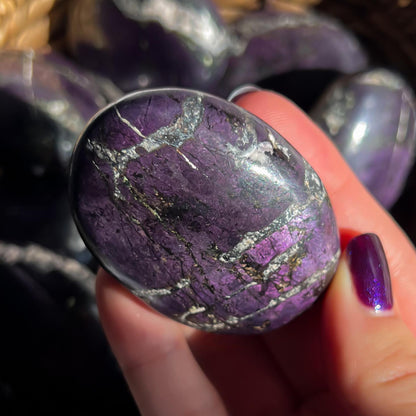 Purpurite Palm Stones
