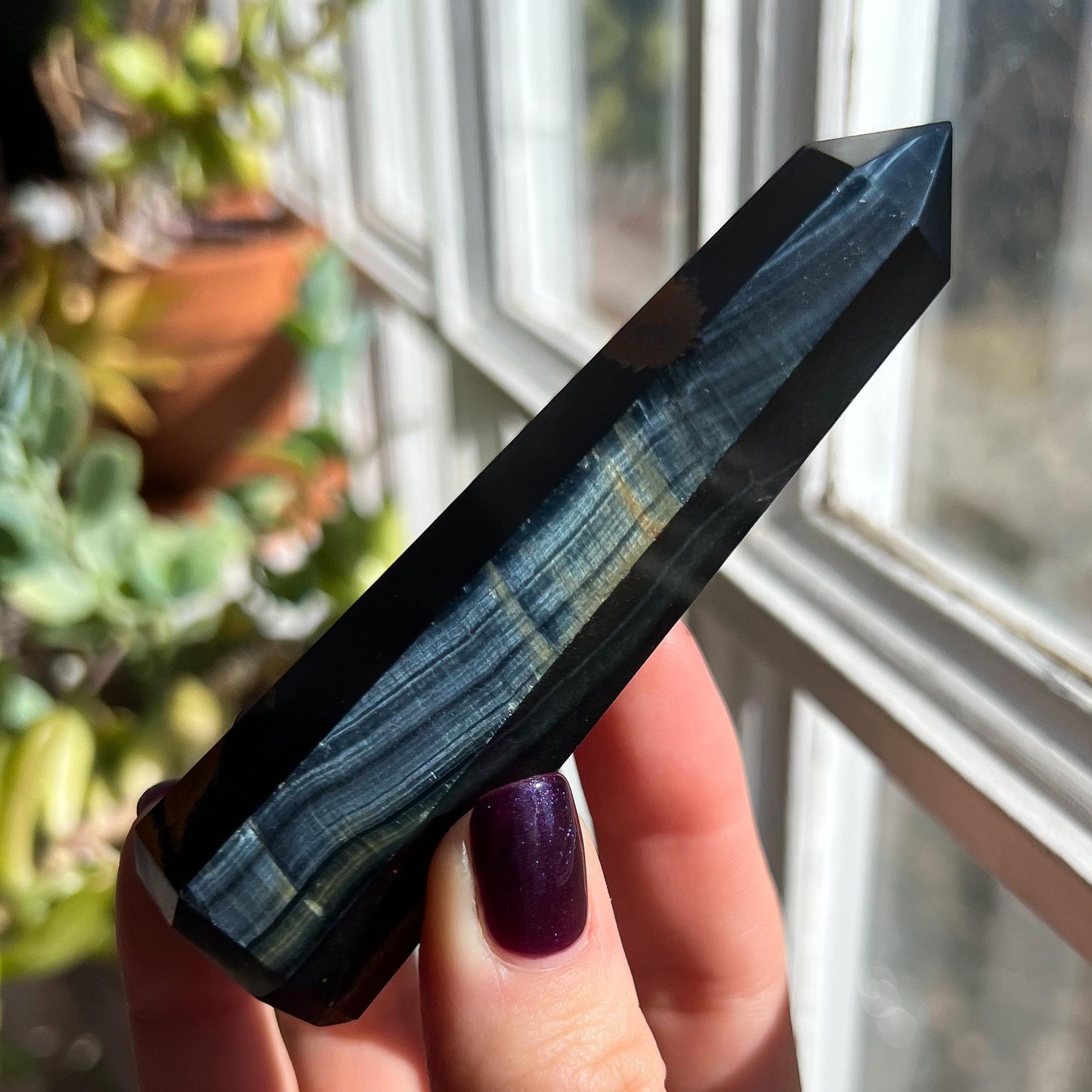 Blue Tigers Eye Obelisks