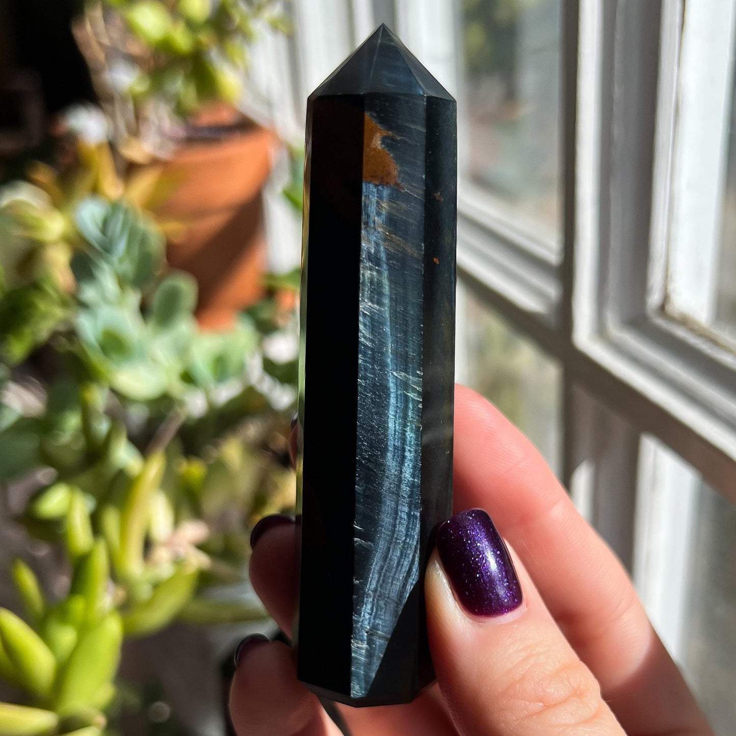 Blue Tigers Eye Obelisks