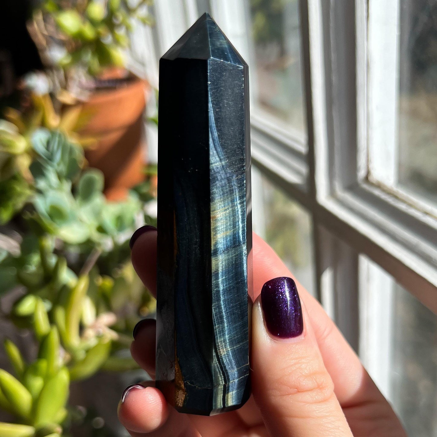 Blue Tigers Eye Obelisks