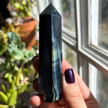 Blue Tigers Eye Obelisks