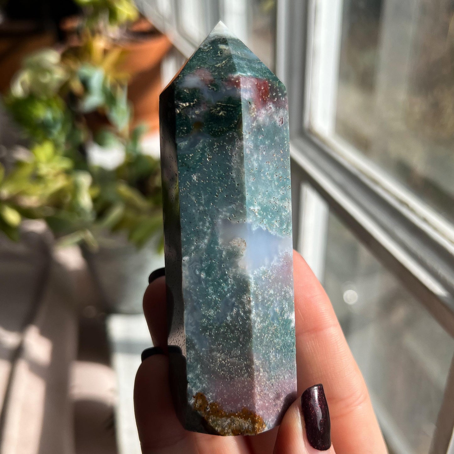 Ocean Jasper Chalcedony Tower
