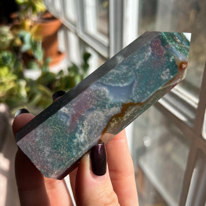 Ocean Jasper Chalcedony Tower