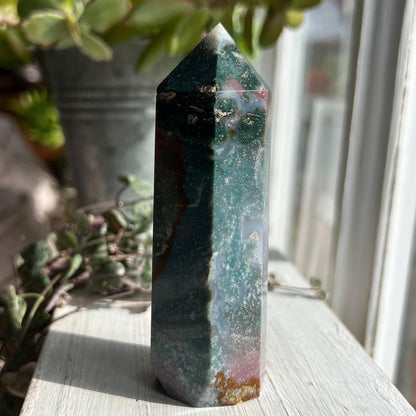 Ocean Jasper Chalcedony Tower