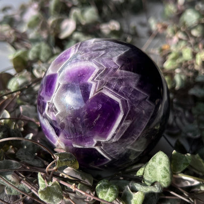 Chevron Amethyst Sphere