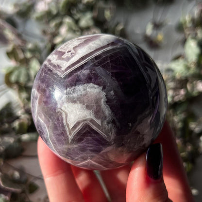 Chevron Amethyst Sphere