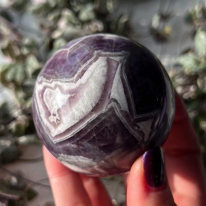 Chevron Amethyst Sphere