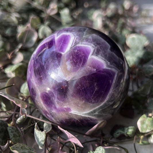 Chevron Amethyst Sphere