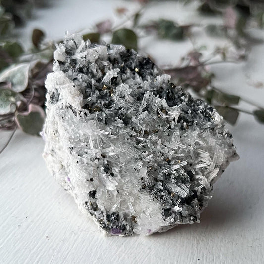 Purple Fluorite Needle Quartz Sphalerite