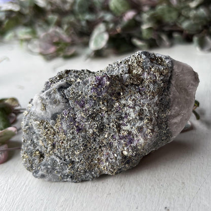 Purple Fluorite Quartz Pyrite