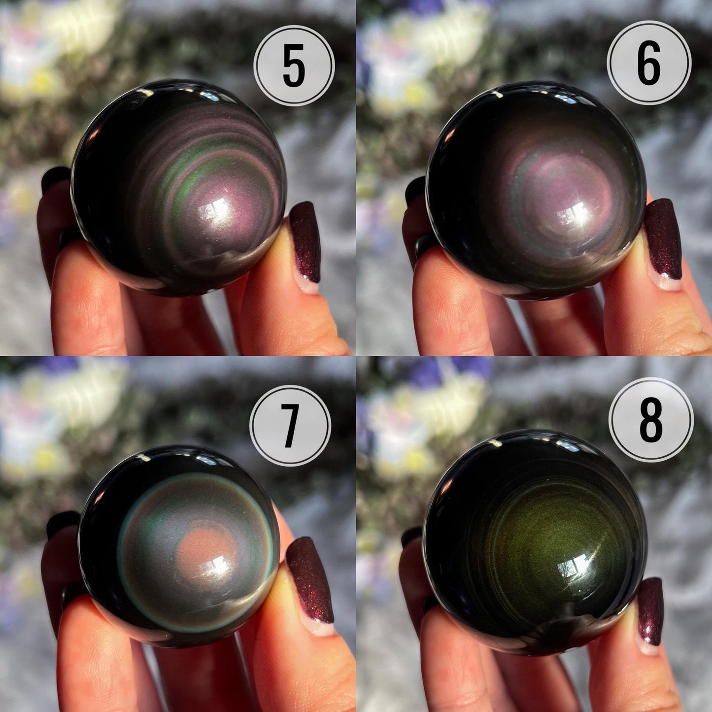 Rainbow Obsidian Sphere