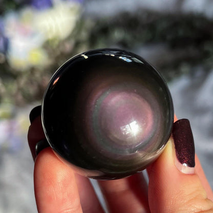 Rainbow Obsidian Sphere