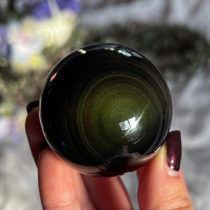 Rainbow Obsidian Sphere