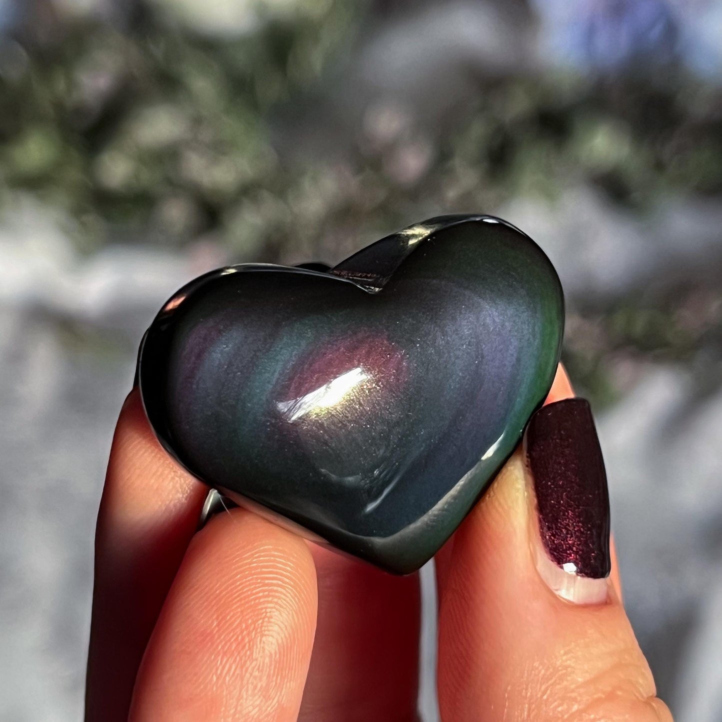 Rainbow Obsidian Hearts