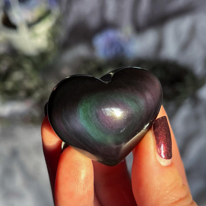 Rainbow Obsidian Hearts