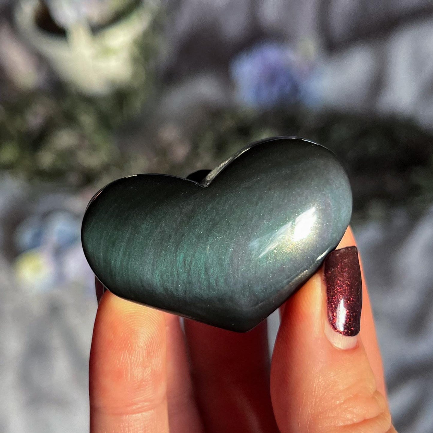 Rainbow Obsidian Hearts
