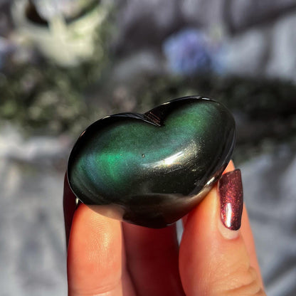 Rainbow Obsidian Hearts