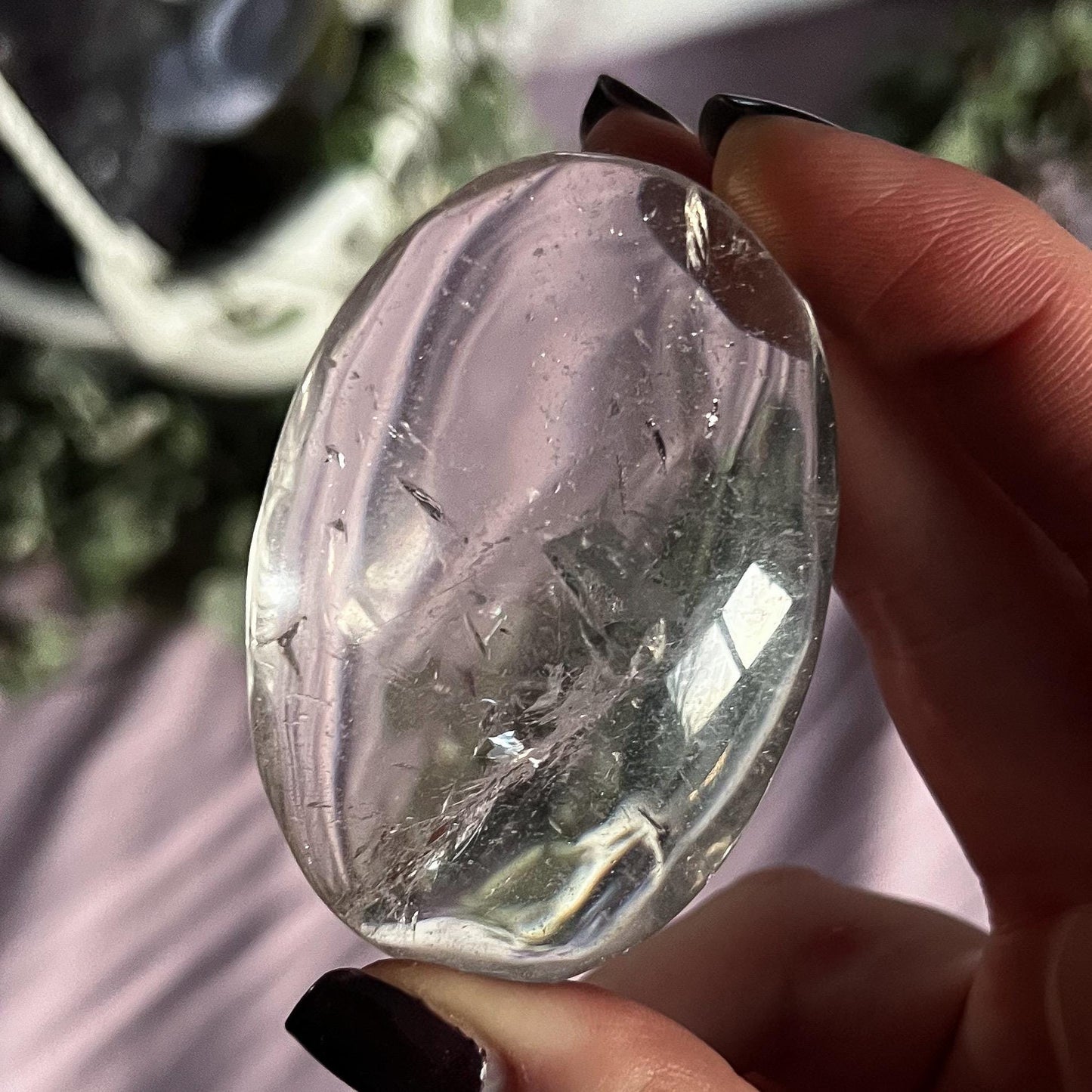 Clear Quartz Palm Stones