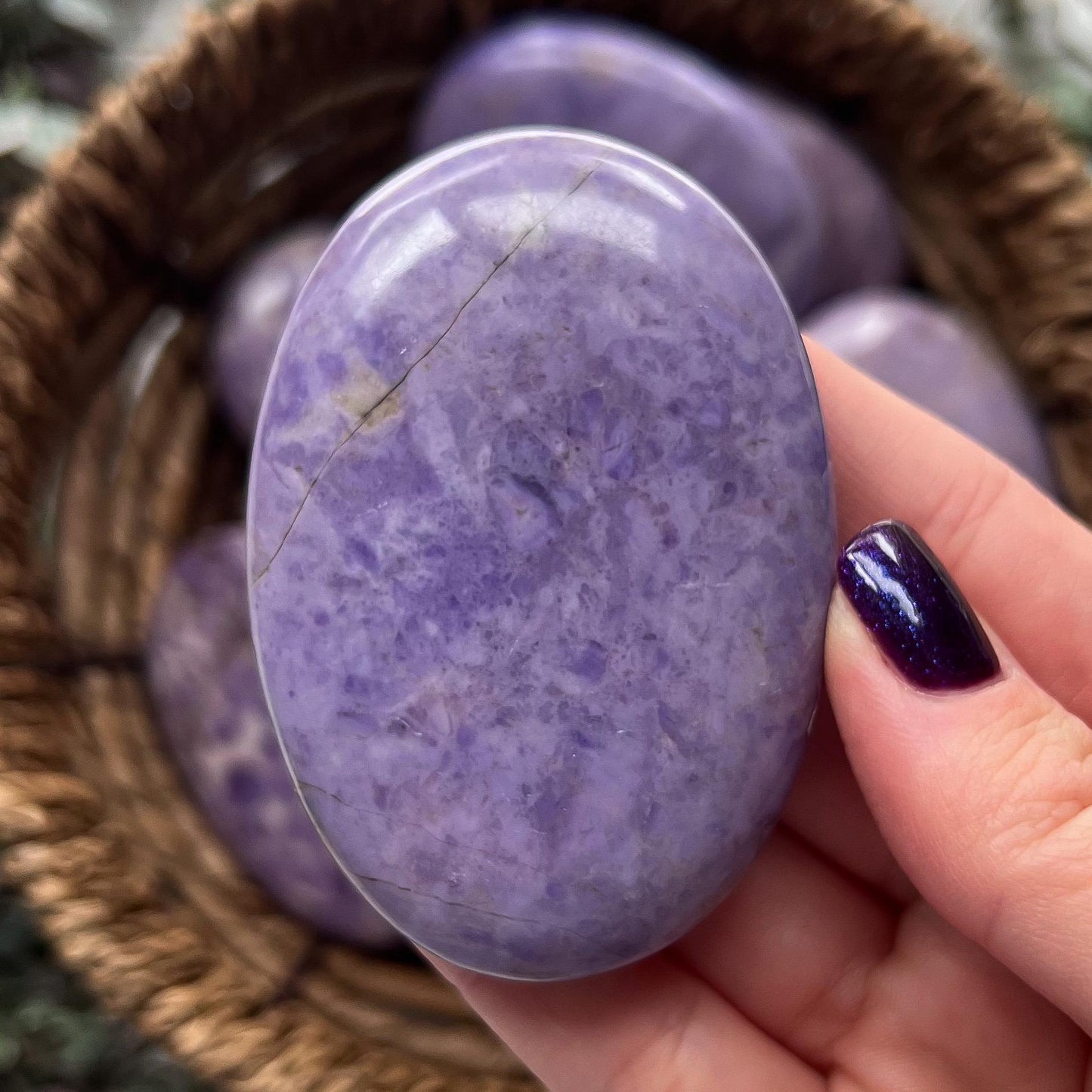 Lavender Jade Palm Stones