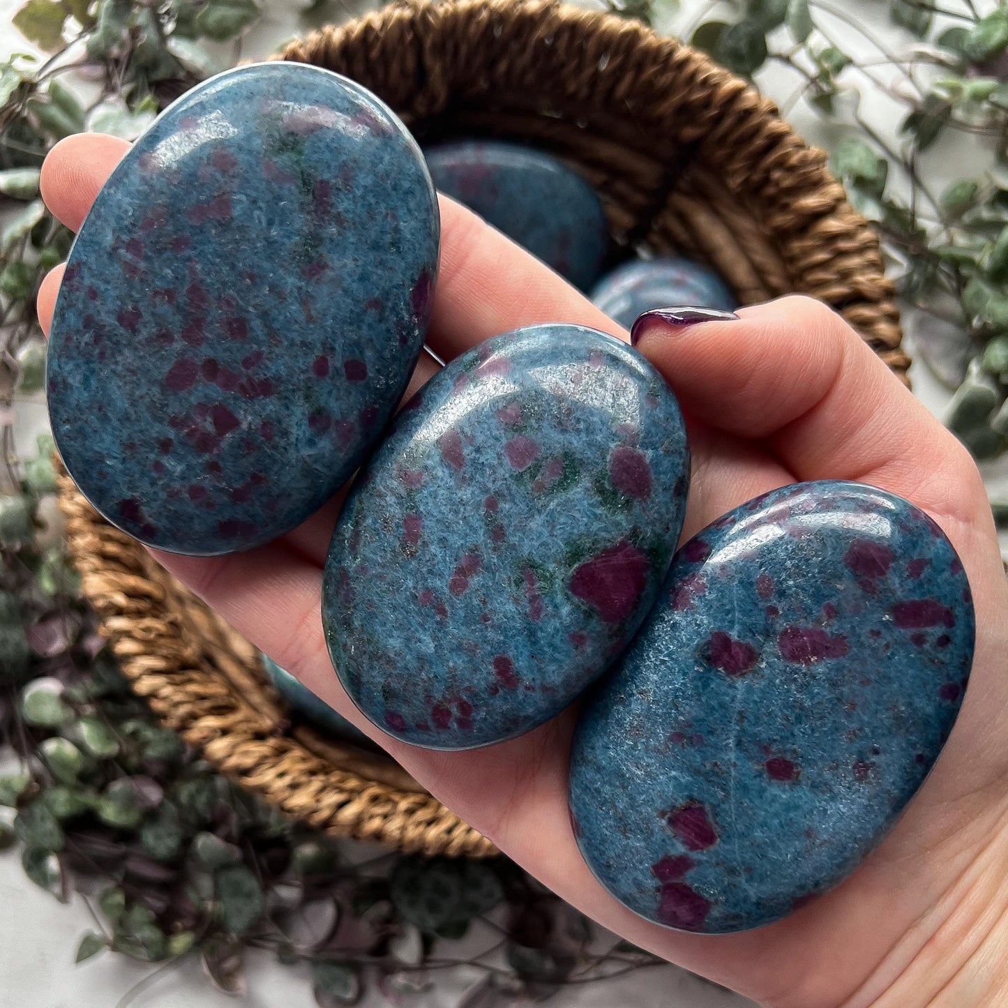 Ruby Kyanite Palm Stones