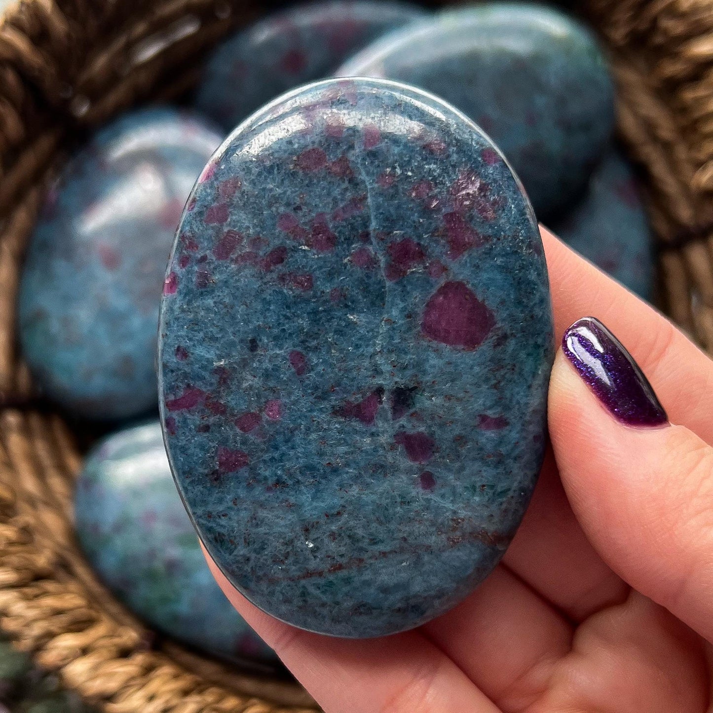 Ruby Kyanite Palm Stones