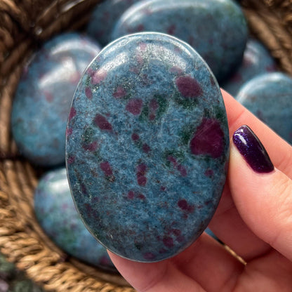 Ruby Kyanite Palm Stones